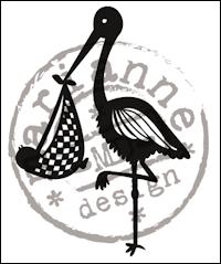 Billede: MARIANNE DESIGN STEMPEL CS0925 Stork, førpris kr. 24,00, nupris