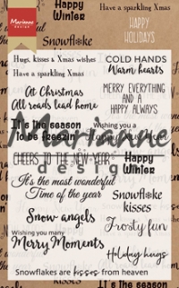 Billede: MARIANNE DESIGN STEMPEL CS1009 Happy Holidays, 110x150mm, førpris kr. 56,- nupris