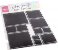 Billede: MARIANNE DESIGN CLEARSTAMP CS1081 Basic Squares, største felt ca. 6x6cm