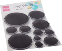 Billede: stempler runde, MARIANNE DESIGN CLEARSTAMP CS1092 Colorful Silhouette - Basic Circles, største cirkel ca.