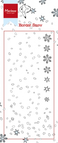 Billede: MARIANNE DESIGN STEMPEL HT1611 Border - Snow, 13,5x6cm, førpris kr. 48,00, nupris