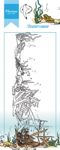Billede: MARIANNE DESIGN STEMPEL HT1620 Hetty’s Border – Underwater, 140x44mm, førpris kr. 48,00, nupris