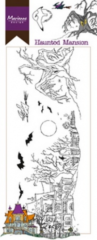 Billede: MARIANNE DESIGN STEMPEL HT1627 HETTY’S BORDER: Haunted Mansion, 145x50mm