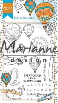 Billede: MARIANNE DESIGN STEMPEL HT1634 HETTY’S Border: Sky is the limit, 95x140mm