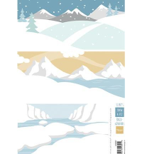 Billede: MARIANNE DESIGN 3D ARK 1 STK AK0087 Eline's Backgrounds Snow & Ice, 3 baggrundsbilleder 
