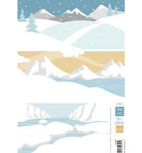 Billede: MARIANNE DESIGN 3D ARK 1 STK AK0087 Eline's Backgrounds Snow & Ice, 3 baggrundsbilleder