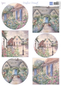 Billede: idylliske sommerhuse, MARIANNE DESIGN 3D ARK 1 STK MB0173 MATTIE’S MOOISTE Cottages