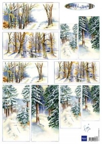 Billede: træer i vintervejr, marianne design,  IT0580 TINY'S Winter