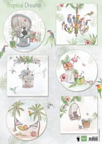 Billede: MARIANNE DESIGN 3D ARK 1 STK EWK1260 Els Tropical Dreams, 6 billeder fra troperne