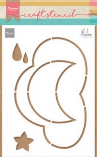 Billede: MARIANNE DESIGN CRAFT STENCIL sky PS8020 Cloud, 149x210mm