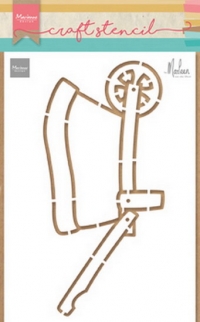 Billede: MARIANNE DESIGN CRAFT STENCIL trillebør PS8022 Wheel Barrow, 149x210mm