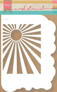 Billede: Marianne Design • Mask stencil Clouds & Sunburst, 14,6x20,6cm, PS8024