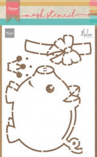 Billede: MARIANNE DESIGN CRAFT STENCIL PS8027 Piggybank, 149x149mm 