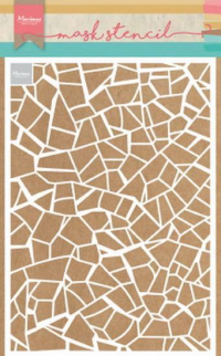 Billede: MARIANNE DESIGN CRAFT STENCIL PS8036 Broken Tiles, 149x210mm 