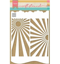 Billede: Marianne Design • Craft stencil Slimline Sunburst, 29cm x 20,6cm, PS8080