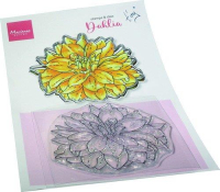 Billede: skæreskabelon og stempel, Marianne Design Clearstamp + Die