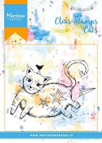 Billede: Marianne Design Mixed Media Stempel MM1611 Fat Cat, 88x58mm, førpris kr. 42,00 nupris