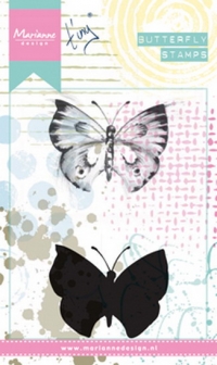 Billede: MARIANNE DESIGN MIXED MEDIA STEMPEL MM1613 Tiny’s Butterfly 1, 65x54 & 55x44mm, førpris kr. 48,00, nupris