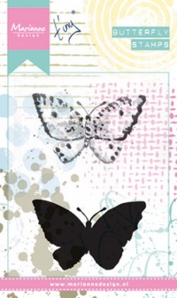 Billede: MARIANNE DESIGN MIXED MEDIA STEMPEL MM1614 Tiny’s Butterfly 2, 67x45 & 64x41mm, førpris kr. 48,00, nupris