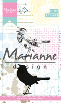 Billede: MARIANNE DESIGN MIXED MEDIA STEMPEL MM1619 TINY’S Birds 2, 67x58 & 53x48mm, førpris kr. 48,00, nupris