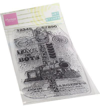 Billede: Marianne Design Clearstamp MM1643 Art Stamps, Toys for boys, 71x140mm