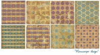 Billede: Decorer 15cmx15cm Blok 150gr/m3, Manuscript, 8 design, 24 ark, førpris kr. 36,- nupris