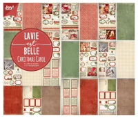 Billede: Joy!Crafts • Paper set 15x30cm, 18 ark, heraf 6 med udstansninger, Christmas Carol, 6011/0382, førpris kr. 44,- nupris