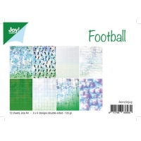 Billede: JOY PAPIRSBLOK “Football” 6011/0523, A4 - 12 ark dobbeltsidet, førpris kr. 36,- nupris