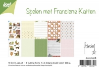Billede: JOY PAPIRSBLOK “Play with Franciens Katten” 6011/0578A4 - 12 ark dobbeltsidet, førpris kr. 36,- nupris