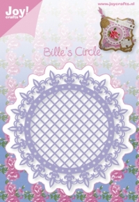 Billede: skære/prægeskabelon cirkel med fransk lilje og fletværk, 6002/0289, joy, førpris kr. 119,00, nupris