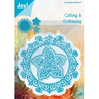 Billede: skære/prægeskabelon snørklet cirkel og snørklet blomst, JOY CUT/EMB, 6002/0460, førpris kr. 123,- nupris