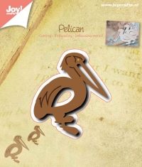 Billede: skære/prægeskabelon pilikan, 56x64mm, JOY CUT/EMB “Pelican, førpris kr. 35,00, nupris