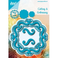 Billede: skære/prægeskabelon ramme med baggrund m.v., JOY CUT/EMB “Square Braces, førpris kr. 119,00, nupris