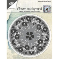Billede: skære/prægeskabelon blomsterbaggrund, JOY CUT/EMB “Flowers Background, førpris kr. 119,00, nupris