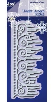 Billede: skære/prægeskabelon snørklet istapkant, der skæres helt fra, JOY CUT/EMB “Icicles, førpris kr. 84,00, nupris