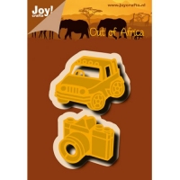 Billede: skære/prægeskabelon jeep og kamera, JOY CUT/EMB “Jeep and camera, førpris kr. 42,00, nupris