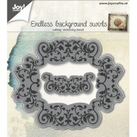 Billede: skære/prægeskabelon svirvel baggrund, JOY CUT/EMB “Endless Background Swirls, førpris kr. 132,00, nupris