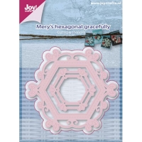 Billede: skæreskabelon JOY CUT “Mery's Hexagonal gracefully, førpris kr. 53,00, nupris