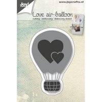 Billede: skære/prægeskabelon luftballon, JOY CUT/EMB “Love airballoon, førpris kr. 42,00, nupris