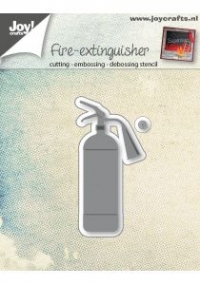 Billede: skære/prægeskabelon brandslukker, JOY CUT/EMB “Extingusiher” 6002/0790, 23x50 / 2x2mm, førpris kr. 25,- nupris