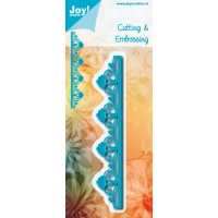 Billede: skære/prægeskabelon løs kant, JOY CUT/EMB “Border Flounce” 6002/0912, 23,5x140mm, førpris kr. 49,00, nupris