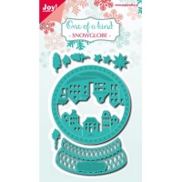 Billede: skære/prægeskabelon snekugle med by indeni, JOY CUT/EMB “Snowglobe” 6002/0926, 100,5x157,5 mm, førpris kr. 163,00, nupris