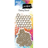 Billede: skæreskabelon bikubehuller og murstensvæg, JOY CUT “Honeycomb – Wall” 6002/0979, 69x71 / 77,5x70mm, førpris kr. 102,00, nupris