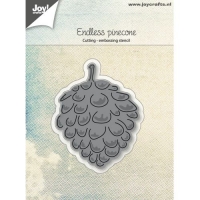 Billede: skære/prægeskabelon grankogle, JOY CUT/EMB “Fir cone” 6002/0983, 55x70mm, førpris kr. 42,00, nupris