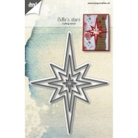 Billede: skæreskabelon julestjerner, JOY CUT/EMB “Bille’s Star” 6002/1020, 160x121 / 100x76 & 45x33mm, førpris kr. 71,- nupris