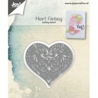 Billede: skæreskabelon udskåret hjerte, JOY CUT “Heart Fantasy” 6002/1028, 52x57mm, førpris kr. 35,- nupris