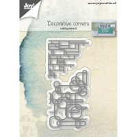 Billede: skæreskabelon dekorative hjørner, JOY CUT “Decorative Corners” 6002/1029, 38x42 & 38x59mm, førpris kr. 46,- nupris