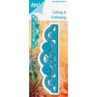 Billede: skære/prægeskabelon sommerfuglekant, JOY CUT/EMB “Border butterfly” 6002/1042, 36,5x140mm, førpris kr. 60,- nupris
