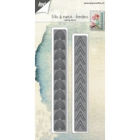 Billede: skæreskabelon kant, skærer kun mønsteret op, JOY CUT “Mix & Match Borders” 6002/1065, 17x130 & 17x23mm, førpris kr. 62,- nupris
