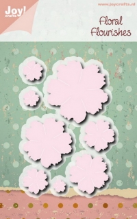 Billede: skæreskabelon blomst, JOY CUT “Large Flowers” 6002/1081, 98x67,5mm, førpris kr. 72,- nupris